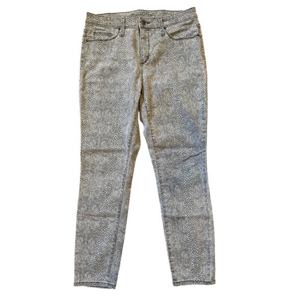 Universal Thread Grey‎ White Snake Pattern Denim Jeans Straight Leg 12